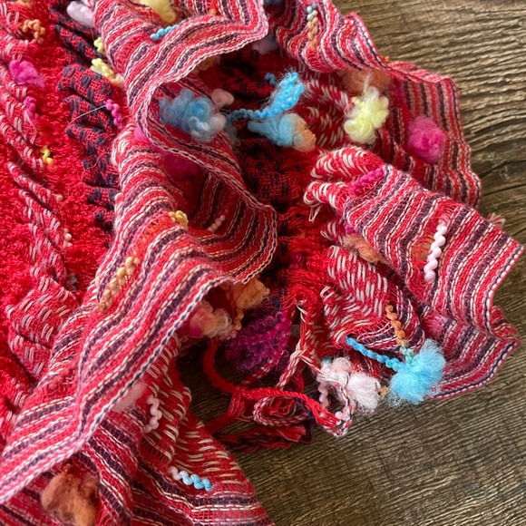 Unique boho Anthropologie woven Scarf - Picture 3 of 7